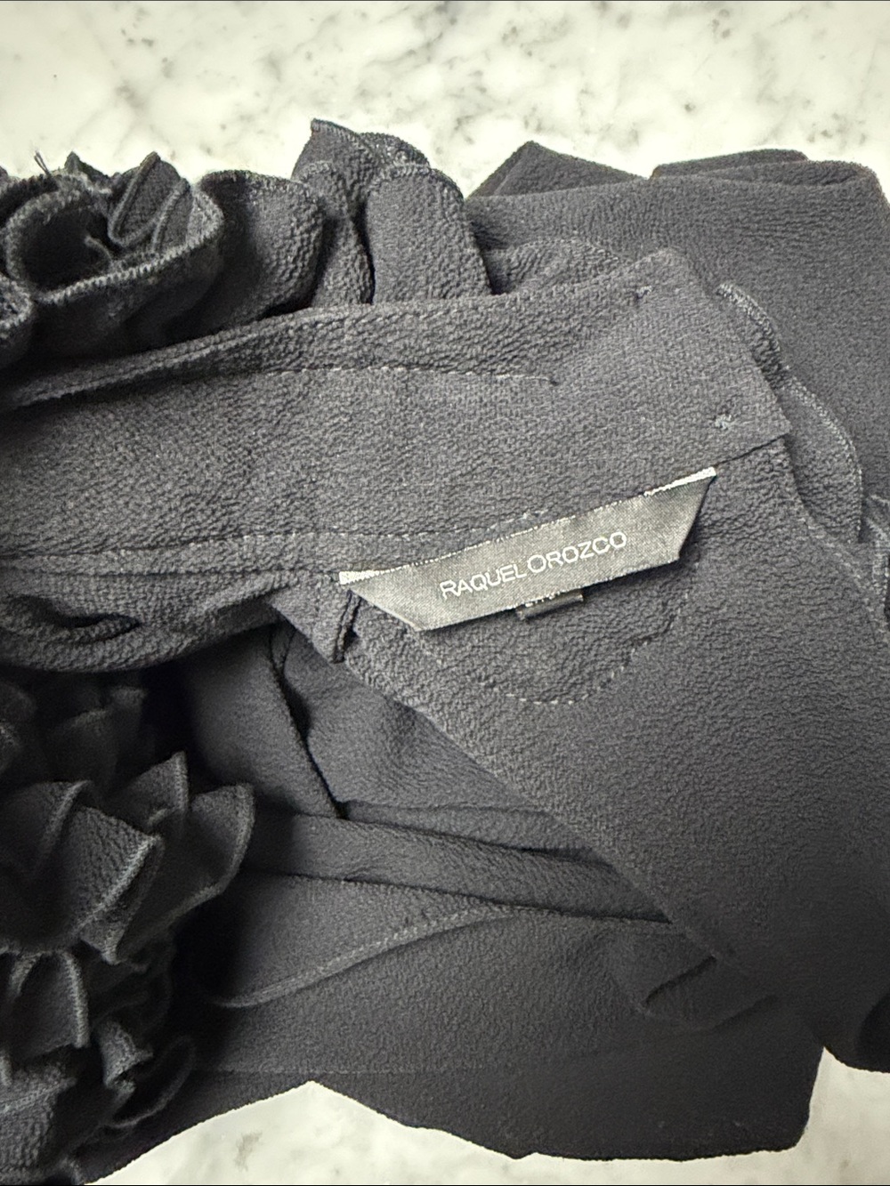 RAQUEL OROZCO black blouse Size S - Picture 7 of 10